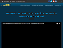Tablet Screenshot of cineplex.com.co